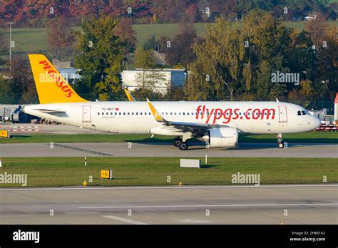 Pegasus Airlines Airbus A320n Airplane Taxiing Before Departure