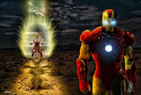 Iron Man Vs Goku Dragonball By Mjd360 On Deviantart