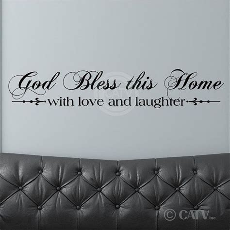 God Bless This Home With Love And Laughter Customizable Wall Quote