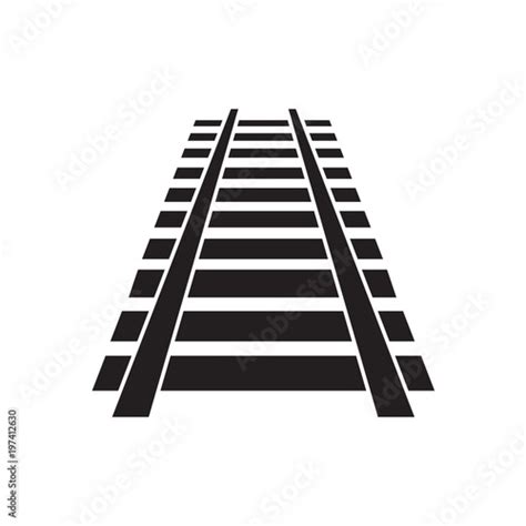 Railway Track Icon Vector Illustration Stock Vector Adobe Stock
