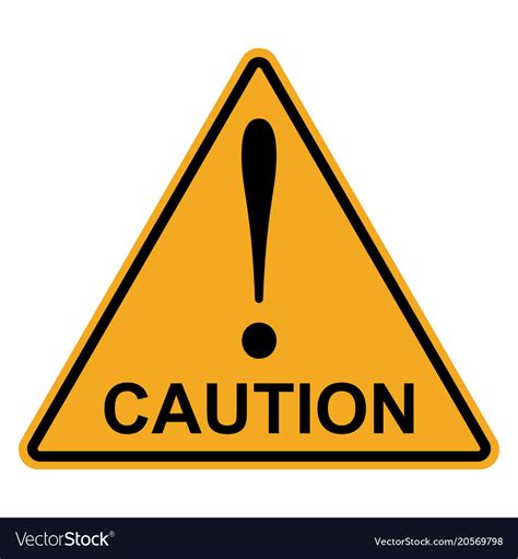 Orange Yellow Triangle Exclamation Mark Caution Vector Image