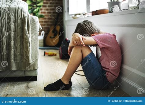 Young Boy With Depression Alone Stock Photo Image Of Helping