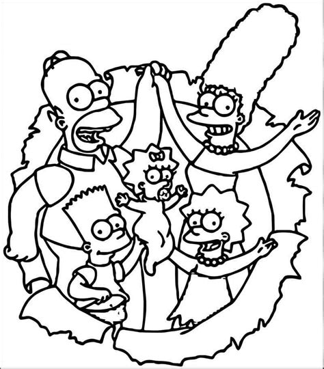 The Simpsons Coloring Page 168 Simpsons Coloring Pages Cartoon