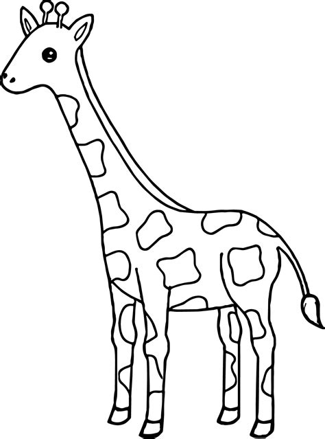 Tall Giraffe Coloring Page