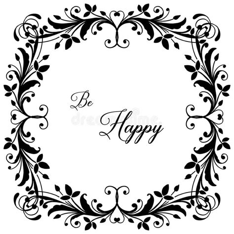 Vector Illustration Various Greeting Card Be Happy With Elegant Flower