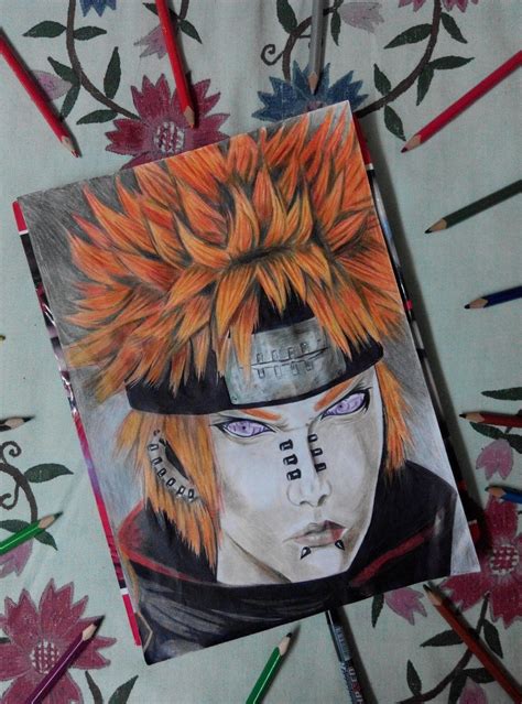 Pain Deva Path Color Pencil Drawing By Me Referenced