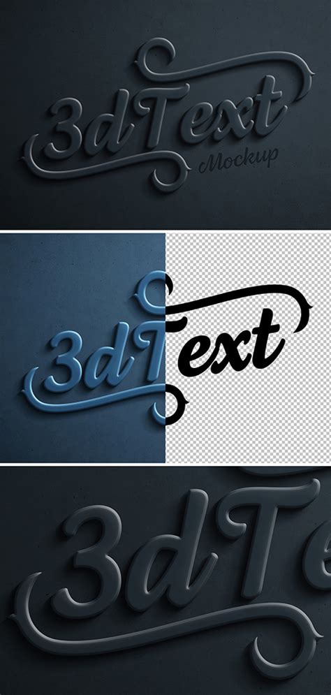 6795 3d Text Effect Photoshop Mockup Free Mockups Builder