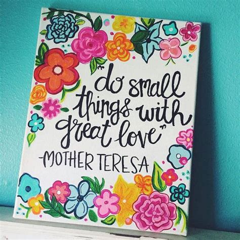 Do Small Things With Great Love Handmade Painted Quote Canvas 9x12