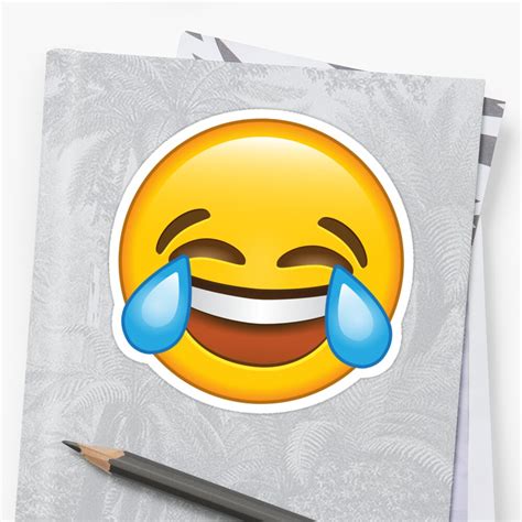 Laughing Cryingtears Of Joy Emoji Sticker By Stylecomfy Redbubble