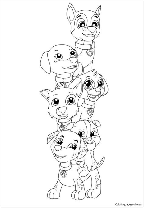 Paw Patrol Pup Everest Coloring Pages Cartoons Coloring Pages Free