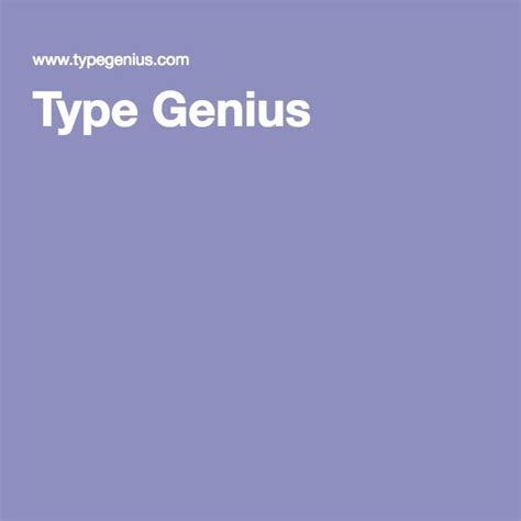Type Genius Font Combinations Font Combos Genius