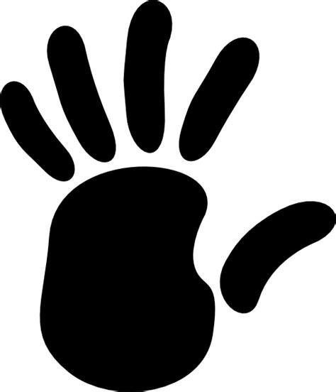 Left Hand Print Clip Art Free Vector In Open Office Drawing Svg Svg