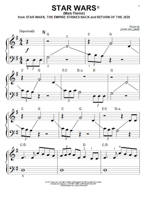 Star wars sheet music & scores. Star Wars (Main Theme) | Sheet Music Direct