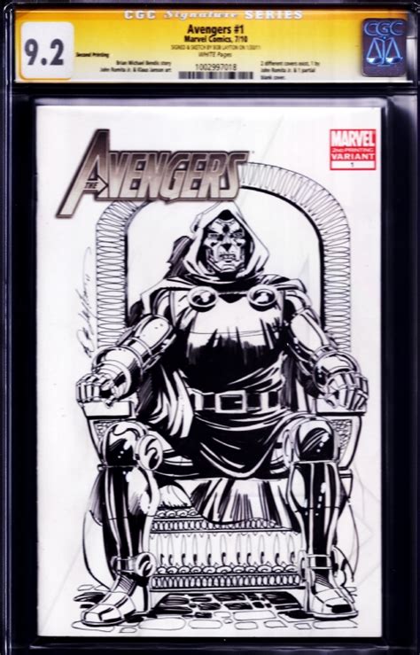Dr Doom Avengers Second Print Sketch Cover By Bob Layton In M