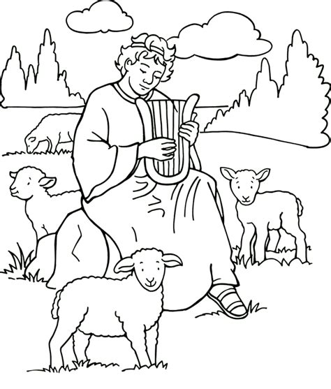 Bible Coloring Pages King David Coloring Home