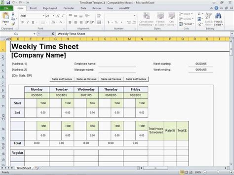Timesheet Spreadsheet Formula With Excel Timesheet Template With