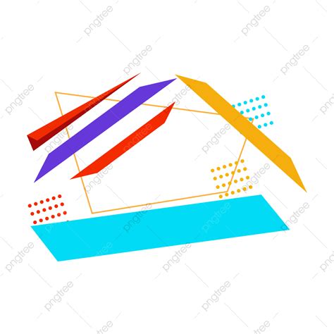 Gambar Colorful Abstract Geometric Shapes Png Png Penuh Warna