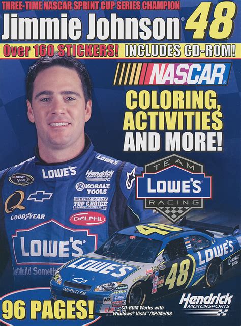 The best gifs for jimmie johnson. NASCAR JIMMIE JOHNSON 48 Coloring Book STICKERS CDRom | eBay
