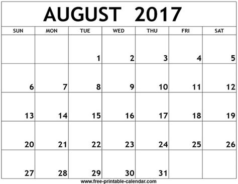 Printable August Calendar Printable School Year Calendar At A Glance