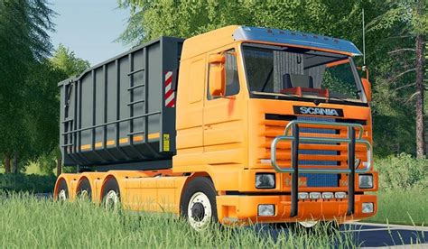 Scania 143m Hooklift Semi Truck Fs19 Farming Simulator 19 Mod Fs19 Mod