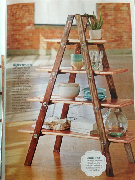 Pin By Ben Reinbolt On Things To Build Ladder Shelf Shelves Ladder