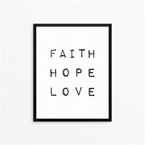 Faith Hope Loveart Printprintablebible Versefaith Artscripture