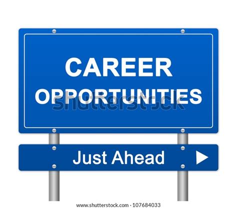 Career Opportunity Just Ahead Road Sign Stock Illustration 107684033