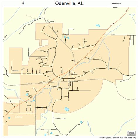 Odenville Alabama Street Map 0156400