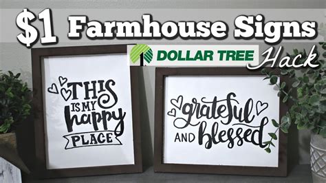 You don't have to do what a popular decor magazine says or what your favorite interior designer has done in their latest. Dollar Tree Farmhouse Home Decor | DIY Farmhouse Signs ...