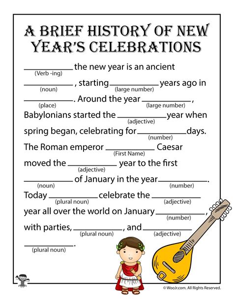 Mad Libs for New Years | Woo! Jr. Kids Activities | Activities for kids, New years activities ...