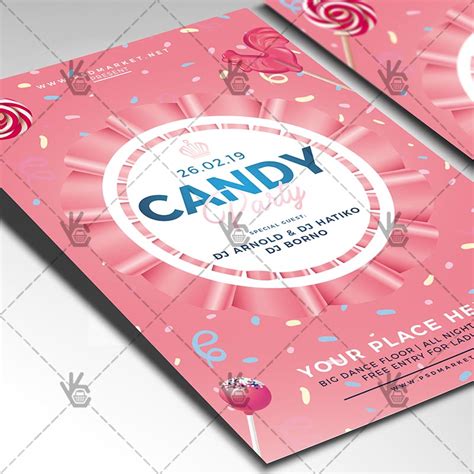Candy Party Club Flyer Psd Template Psdmarket