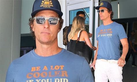 Matthew Mcconaughey Wears Shirt Printed With Dazed And Confused Quote
