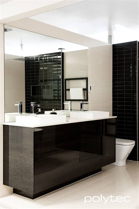 A high gloss surface similar to polished painted surfaces. Black Wenge | Bathroom photos gallery, Bathroom photos ...