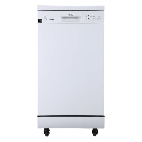 Danby 18 In Wide Portable Dishwasher In White With 8 Place Settings