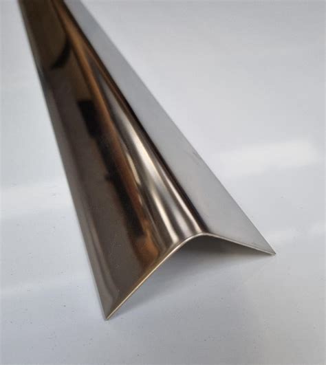 75mm X 30mm Stainless Steel Bright Polished Angle 1st Choice Metals