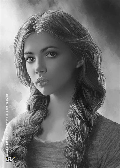 Portraits In Pencil Drawing Girl