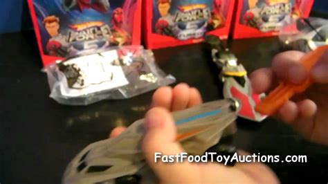 mcdonalds hot wheels battle force 5 fused happy meal toy review youtube