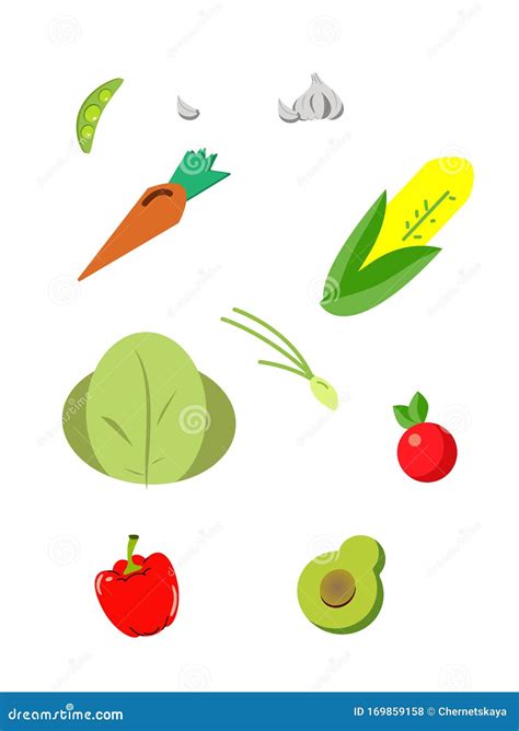 Illustrations De Nourriture Saine Sur Le Fond Blanc Recommandations De Nutritionnistes