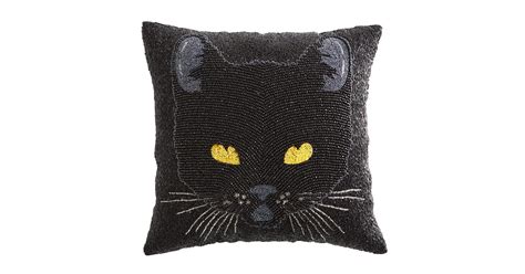 Beaded Black Cat Pillow Best Pier 1 Halloween Decor 2019 Popsugar
