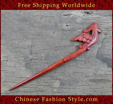 Luxury Solid Sandalwood Hair Accessories Stick Pin 100 Hand Carved