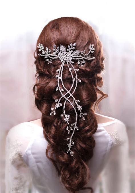 Crystal Hair Vine Bridal Hair Vine Wedding Hair Vine Long Hair Etsy Uk