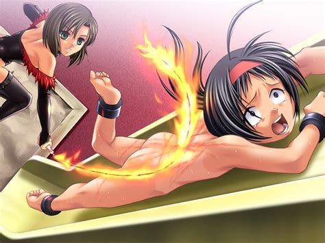 Kanzaki Naoya Kazama Kotoko Eien To Natta Rusuban Touchy Game Cg 2girls Ass Barefoot