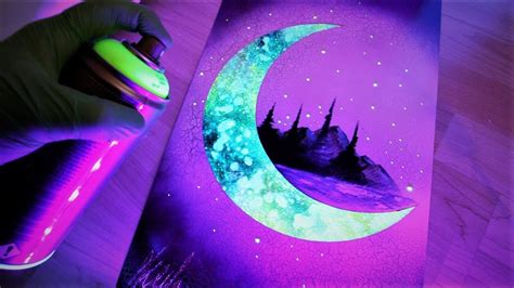 Spray Paint Rainbow Moon Spray Paint Art Art And Collectibles Painting