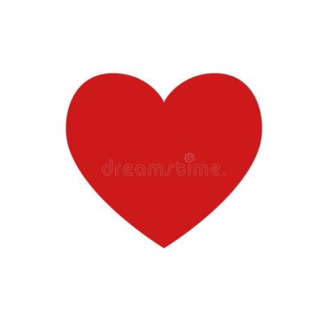 Red Heart Isolated Vector Decorative Icon Love Symbol Red Heart Love