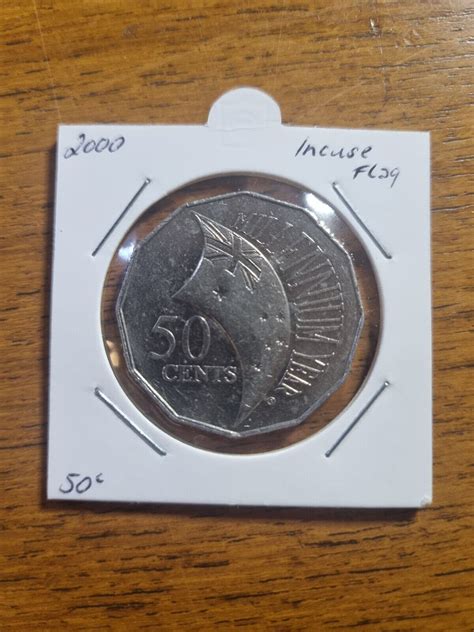 Rare 50c 2000 Aus 🇦🇺 Incused Flag Millennium 50 Cent Coin Circ Ebay