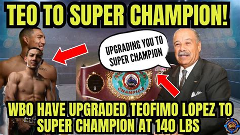 Teofimo Lopez Upgraded To Wbo Super Champion At Jr Welterweight Sports Boxing Youtube News