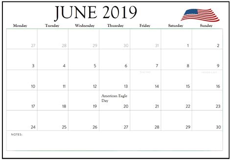 June 2019 Calendar With Holidays Us Uk Canada India