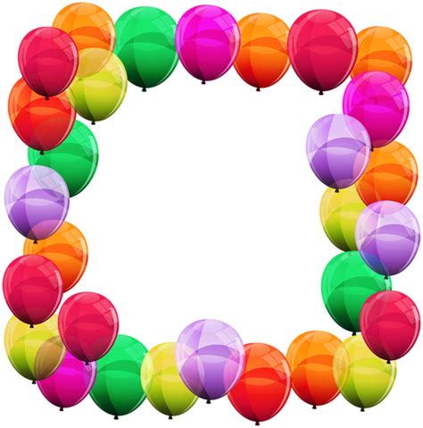 Balloon Border Frame Png Clipart Clip Art Happy Birthday Png Free