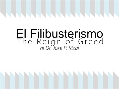 SOLUTION El Filibusterismo The Reign Of Greed Studypool