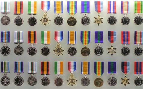 Australian Army Medals Chart
